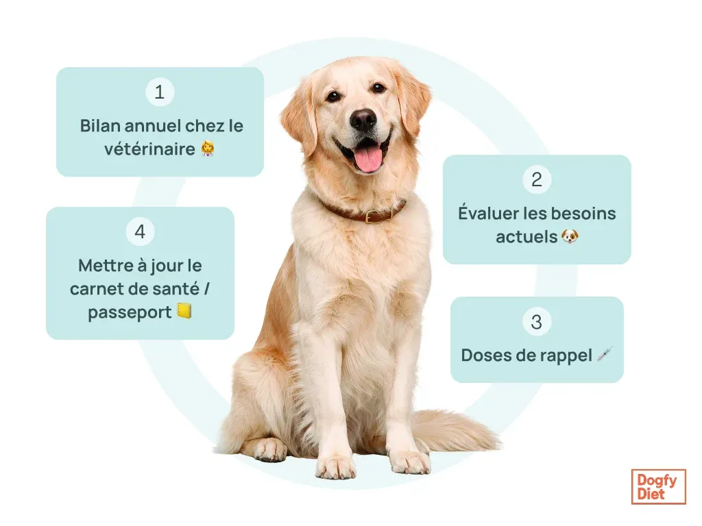 Calendrier de vaccination pour chiens adultes